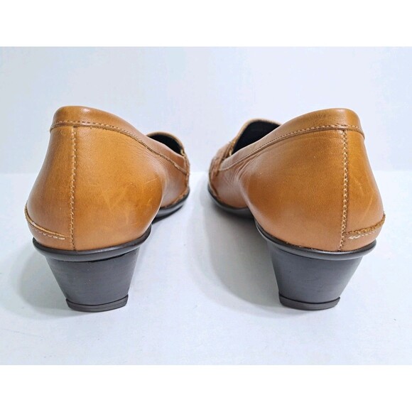 Pikolinos Women's 8.5-9 Slip On Low Heel Loafer Pumps Brown Leather Southwest - Picture 7 of 10